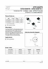 DataSheet STP140NF75 pdf